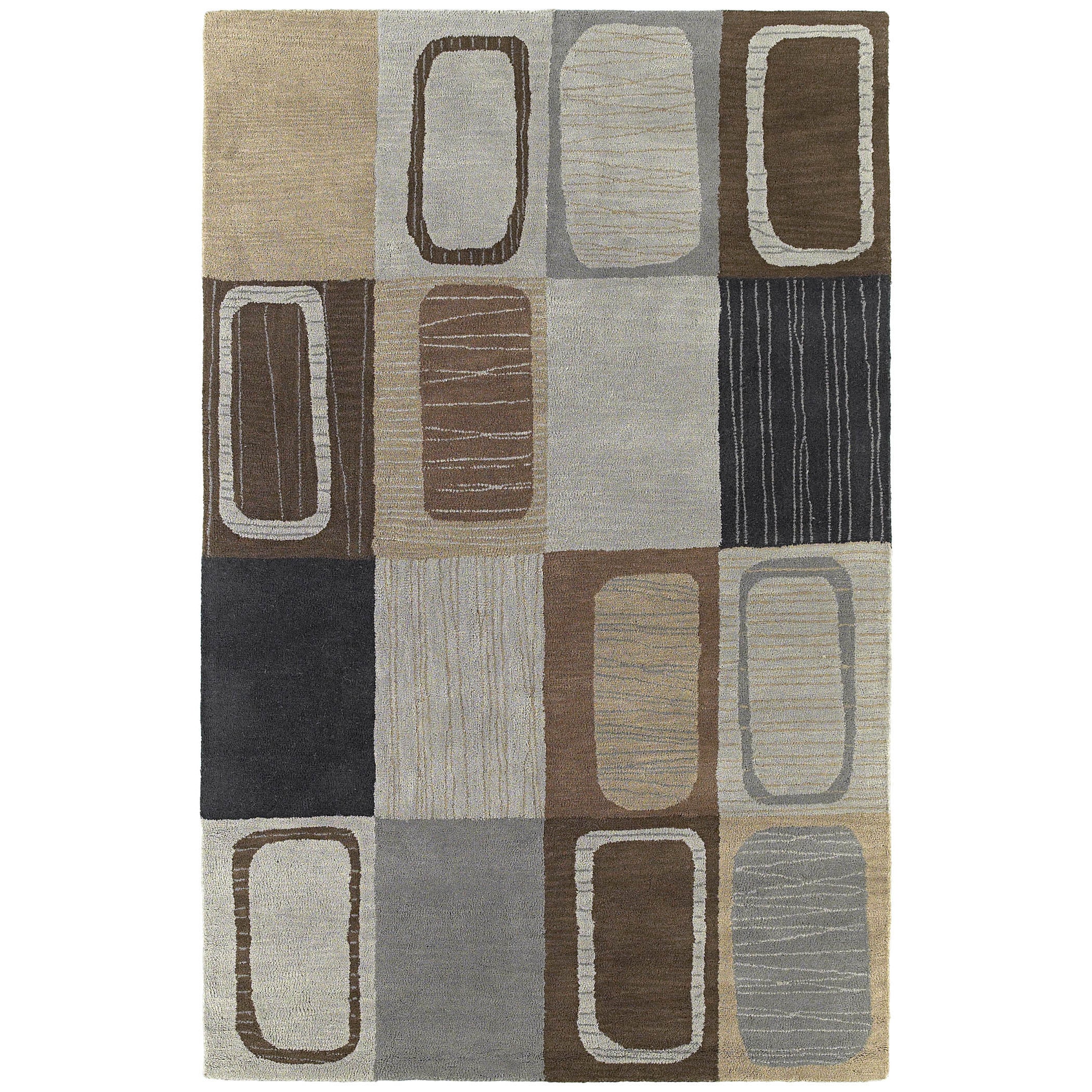 Hand tufted Lawrence Multicolored Dimensions Wool Rug (3 X 5)