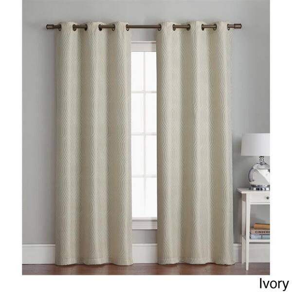 Shop Vcny Grommet 84 Inch Textured Curtain Panel Pair 38 X 84