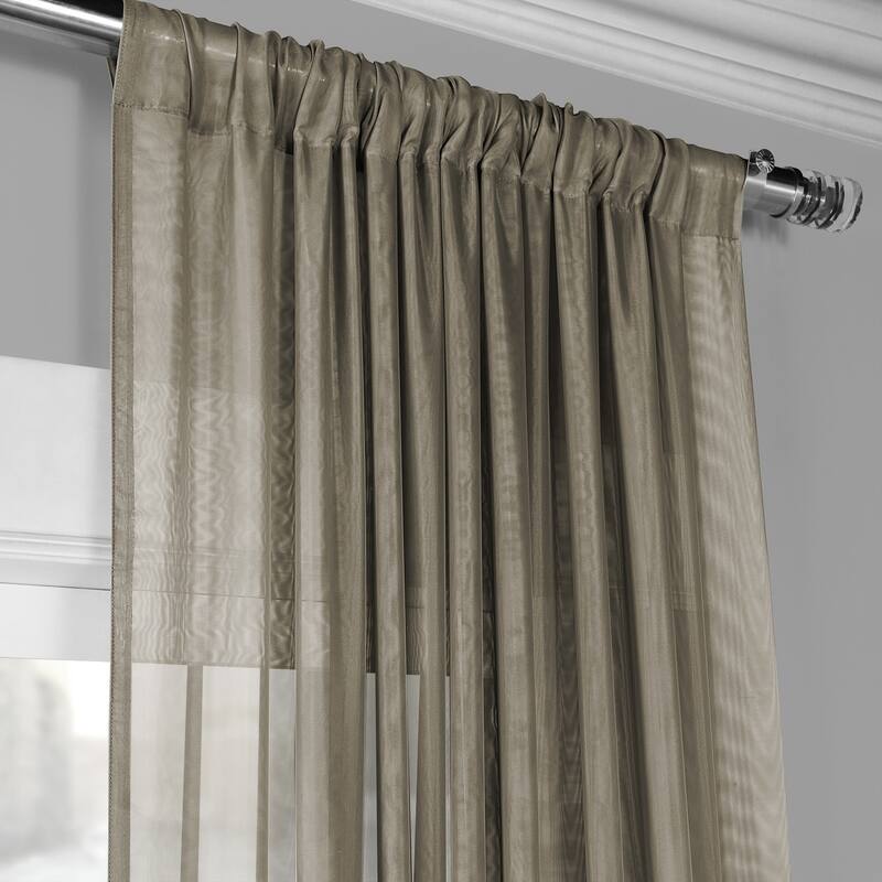 Exclusive Fabrics Signature Double Layer Sheer Curtain Panel (1 Panel)