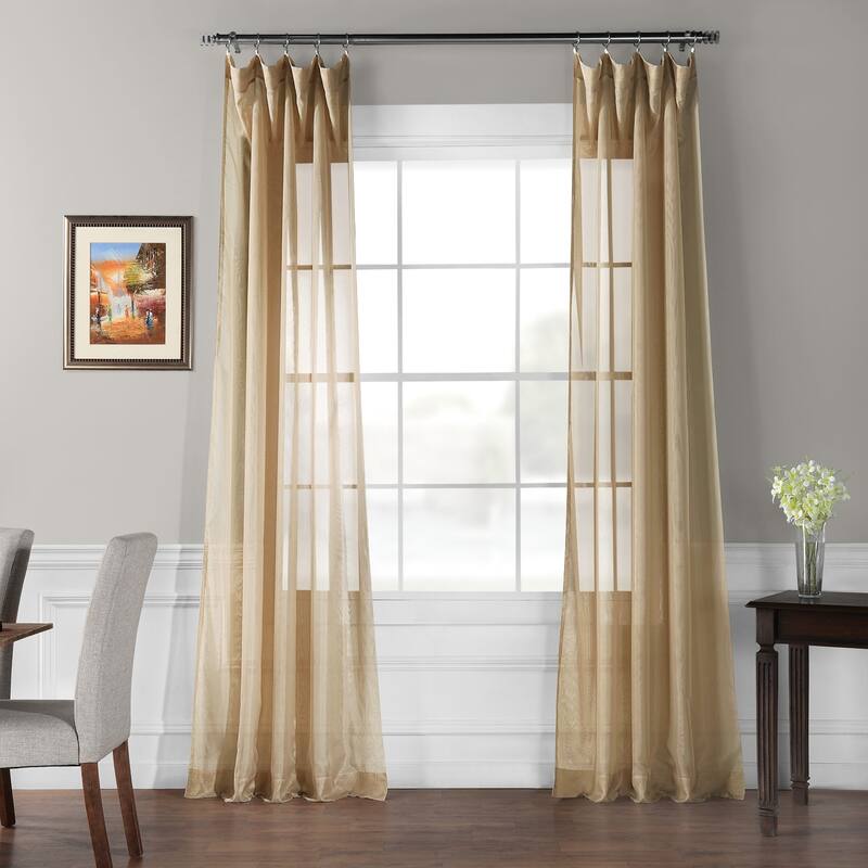 Exclusive Fabrics Signature Double Layer Sheer Curtain Panel (1 Panel)