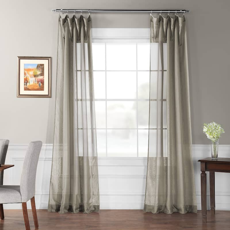Exclusive Fabrics Signature Double Layer Sheer Curtain Panel (1 Panel)