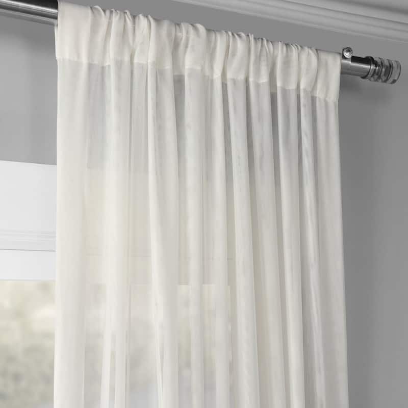 Exclusive Fabrics Signature Double Layer Sheer Curtain Panel (1 Panel)