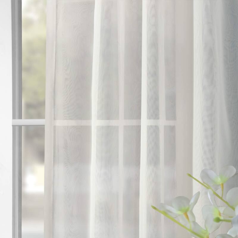 Exclusive Fabrics Signature Double Layer Sheer Curtain Panel (1 Panel)