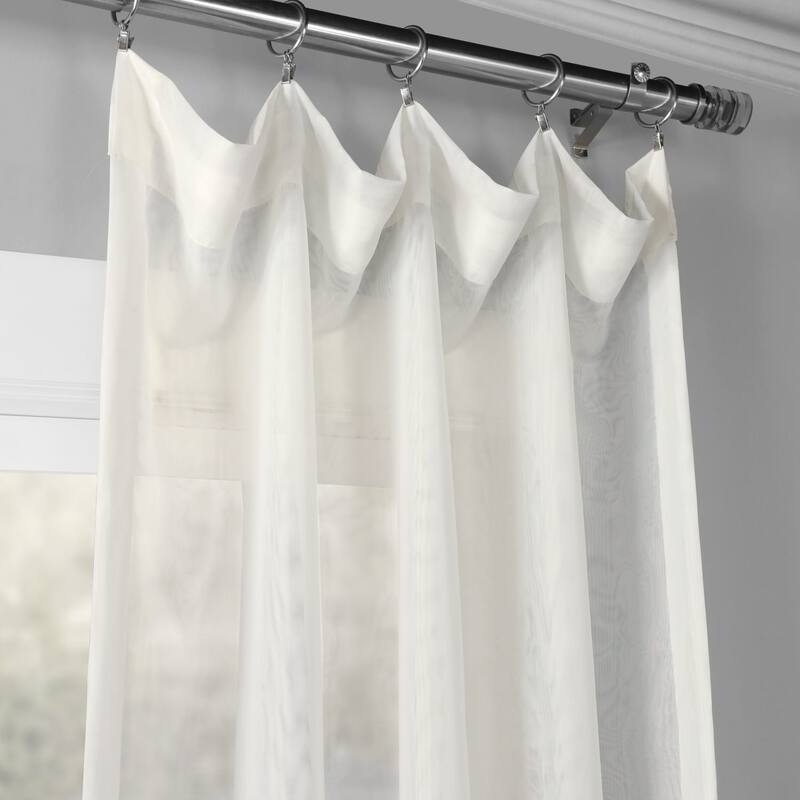 Exclusive Fabrics Signature Double Layer Sheer Curtain Panel (1 Panel)