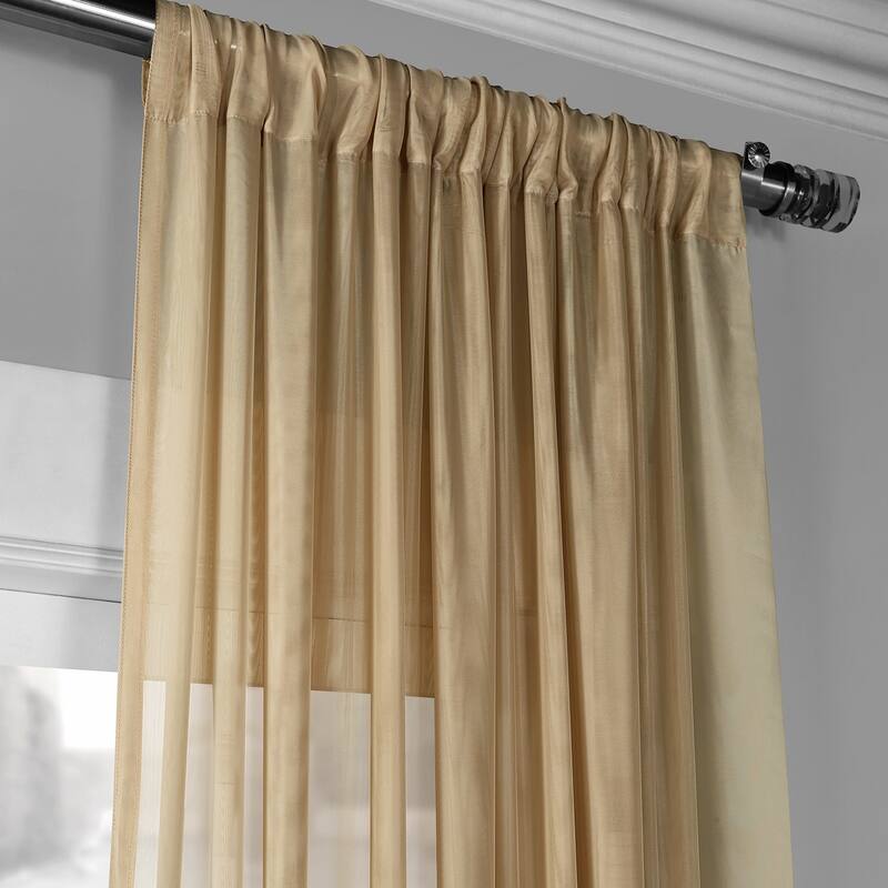 Exclusive Fabrics Signature Double Layer Sheer Curtain Panel (1 Panel)