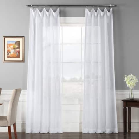 Exclusive Fabrics Signature White Double Layer Sheer Curtain Panel (1 Panel)