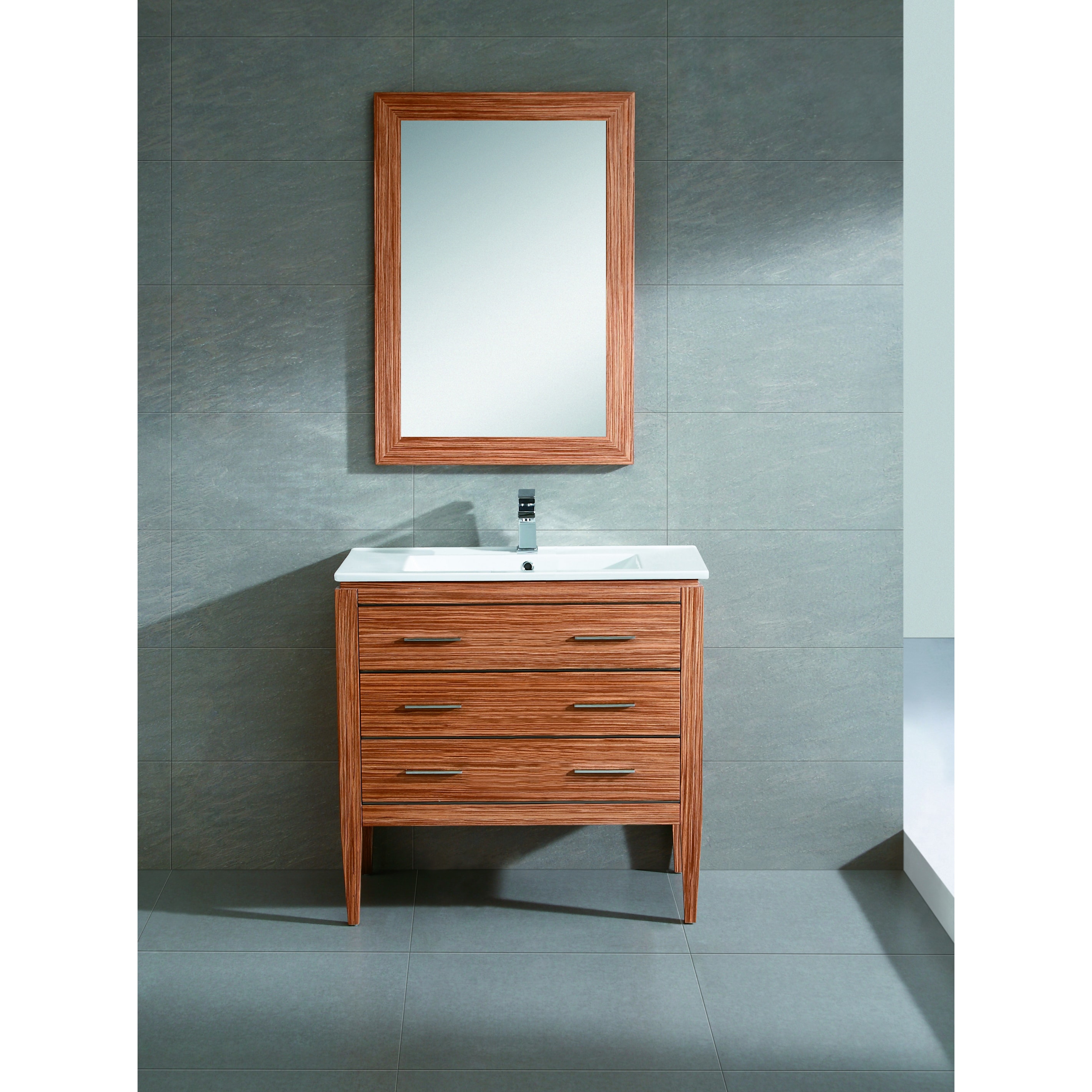 Fine Fixtures Exclusive 36 inch Plywood Zebra Vanity Set