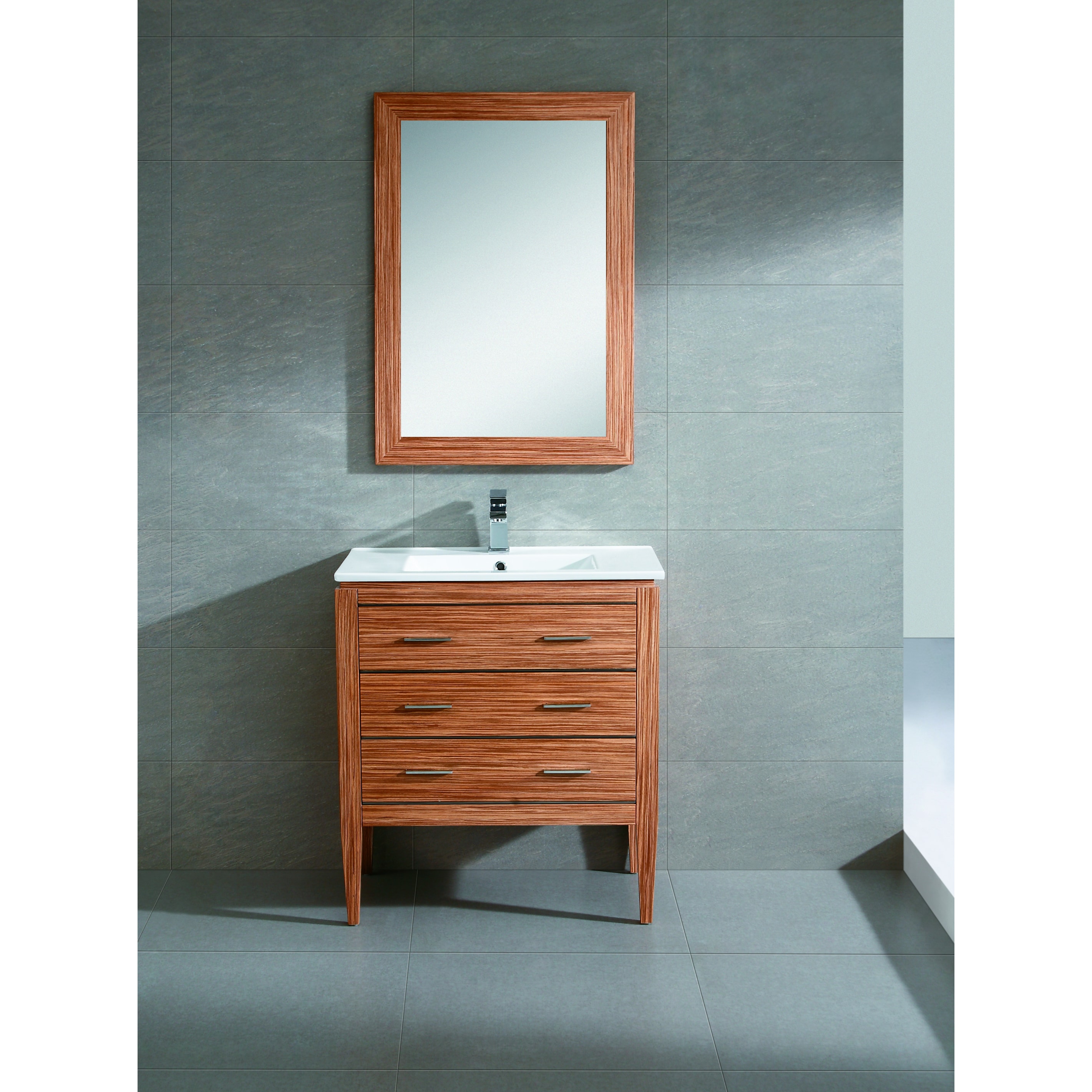 Fine Fixtures Exclusive 30 inch Plywood Zebra Vanity Set