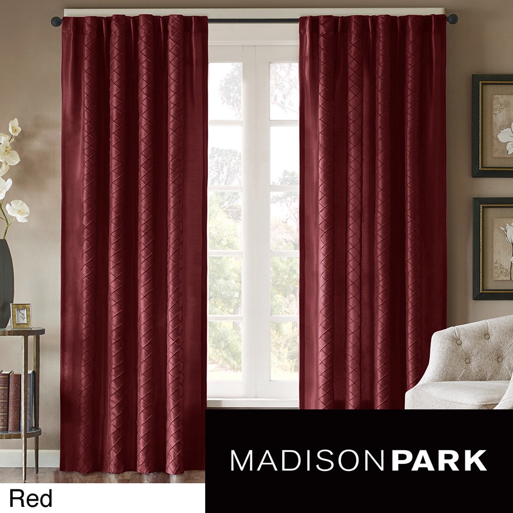 Madison Park Scarlett Diamond Pintuck Window Panel