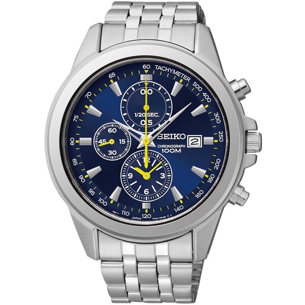 seiko chronograph blue dial