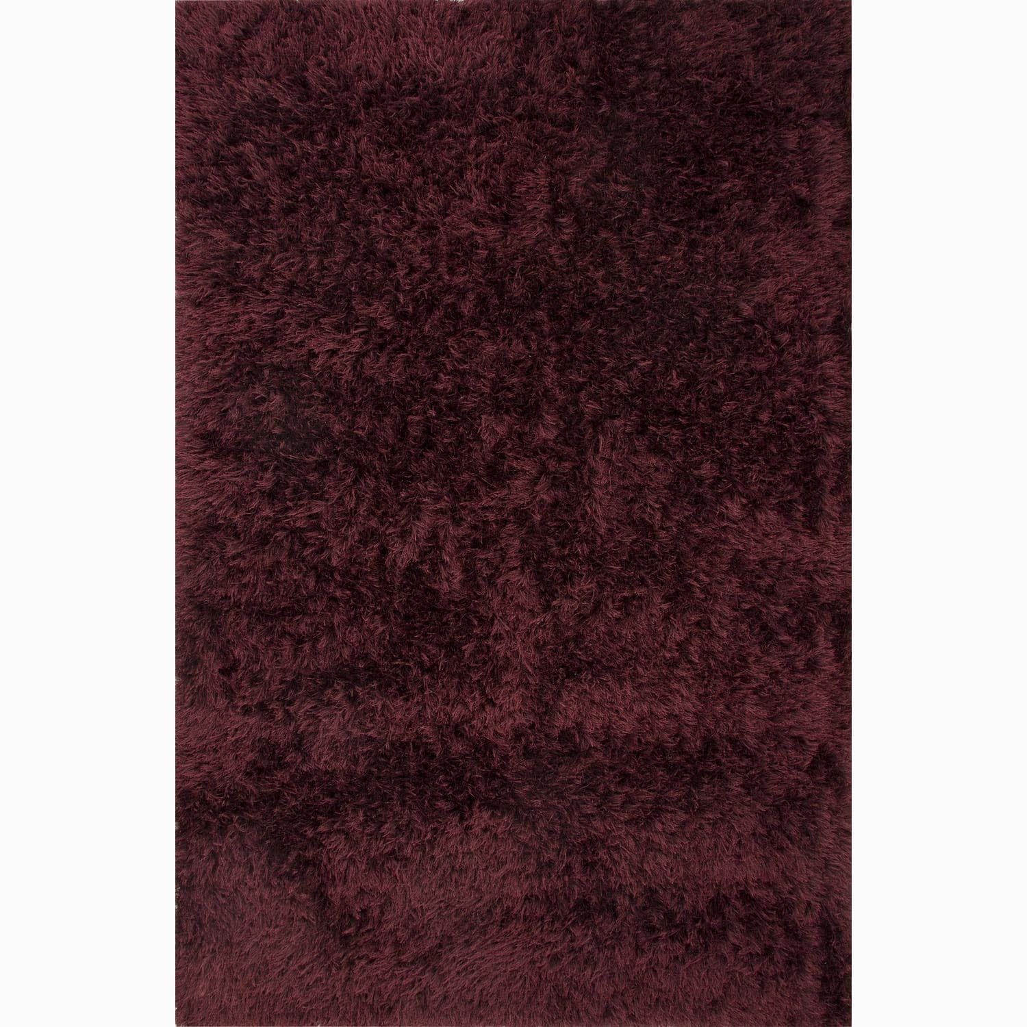 Hand made Solid Pattern Red Polyester Rug (8x10)