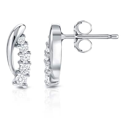 Auriya 14k Gold 1/2ct TDW Diamond Journey Earrings (H-I, SI1-SI2)