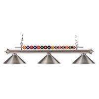Avery Home Lighting 3-light Brushed-nickel Billiard Fixture - Brushed nickel