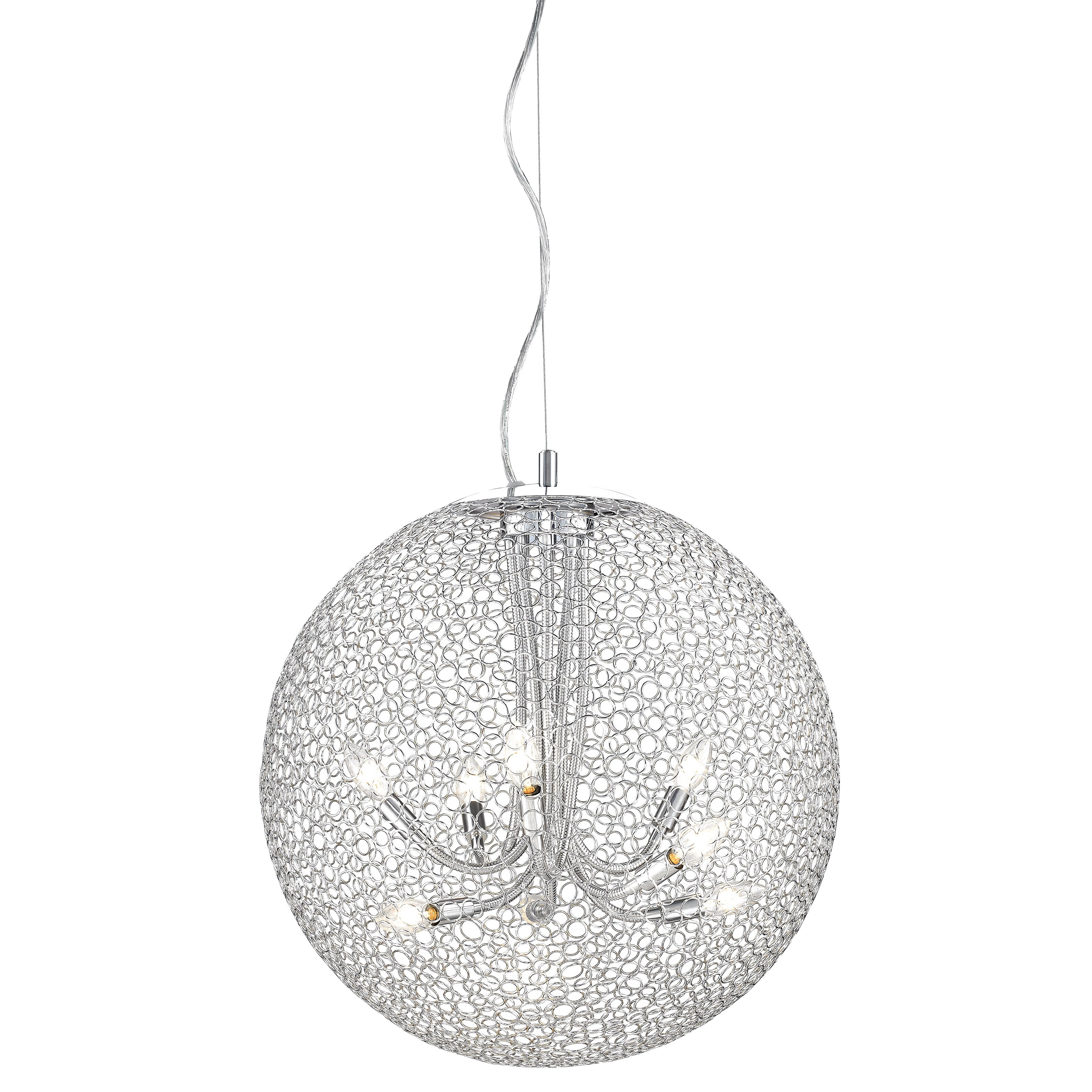 Z lite 8 light Pendant (SteelDimensions 25 inches high x 24 inches wide x 24 inches deepThis fixture does need to be hard wired. Professional installation is recommended.)