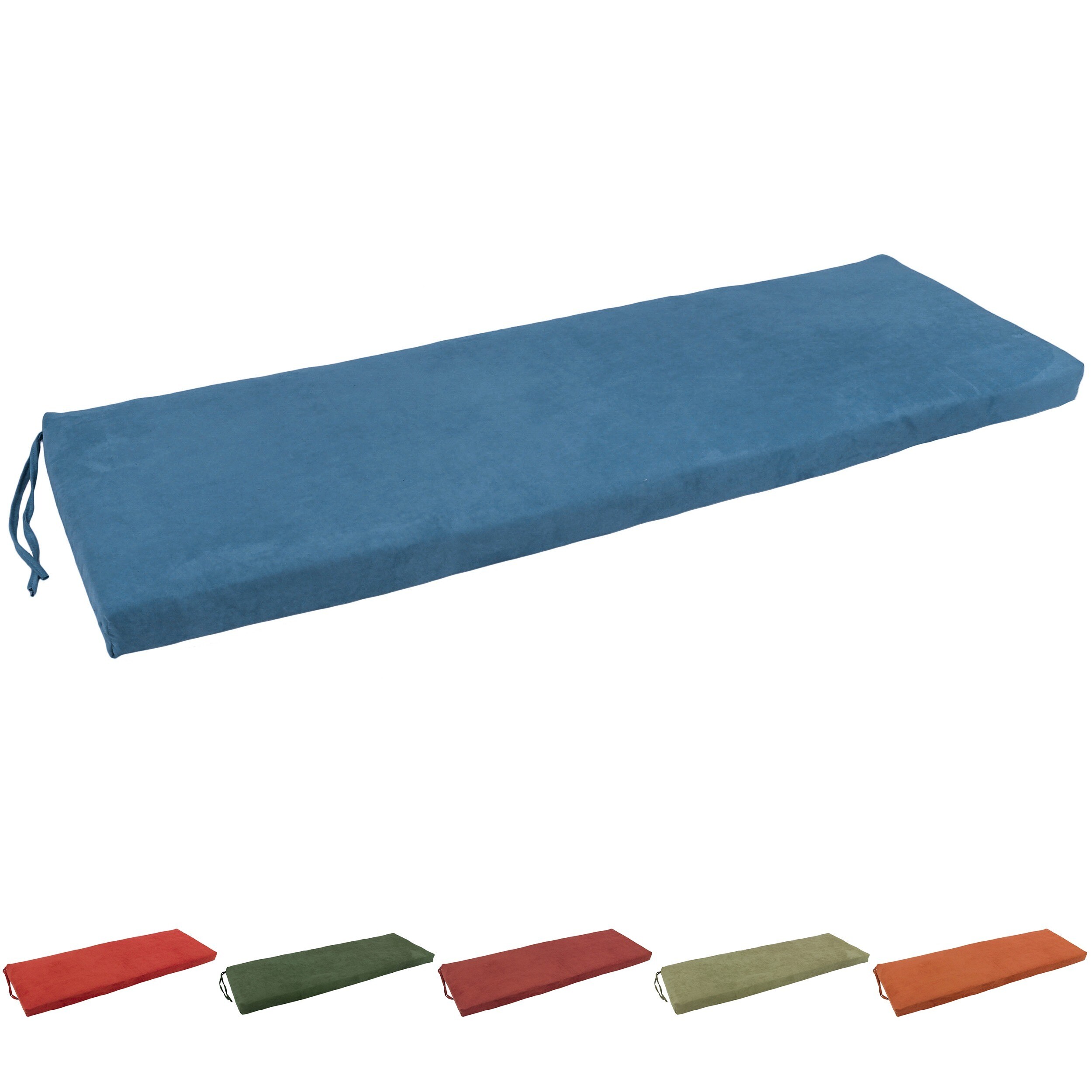 Blazing Needles Microsuede Bench Cushion, 60 x 19, Cardinal Red