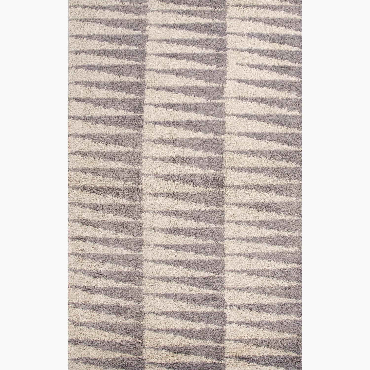 Hand made Gray/ Ivory Wool Ultra Plush Rug (8x10)