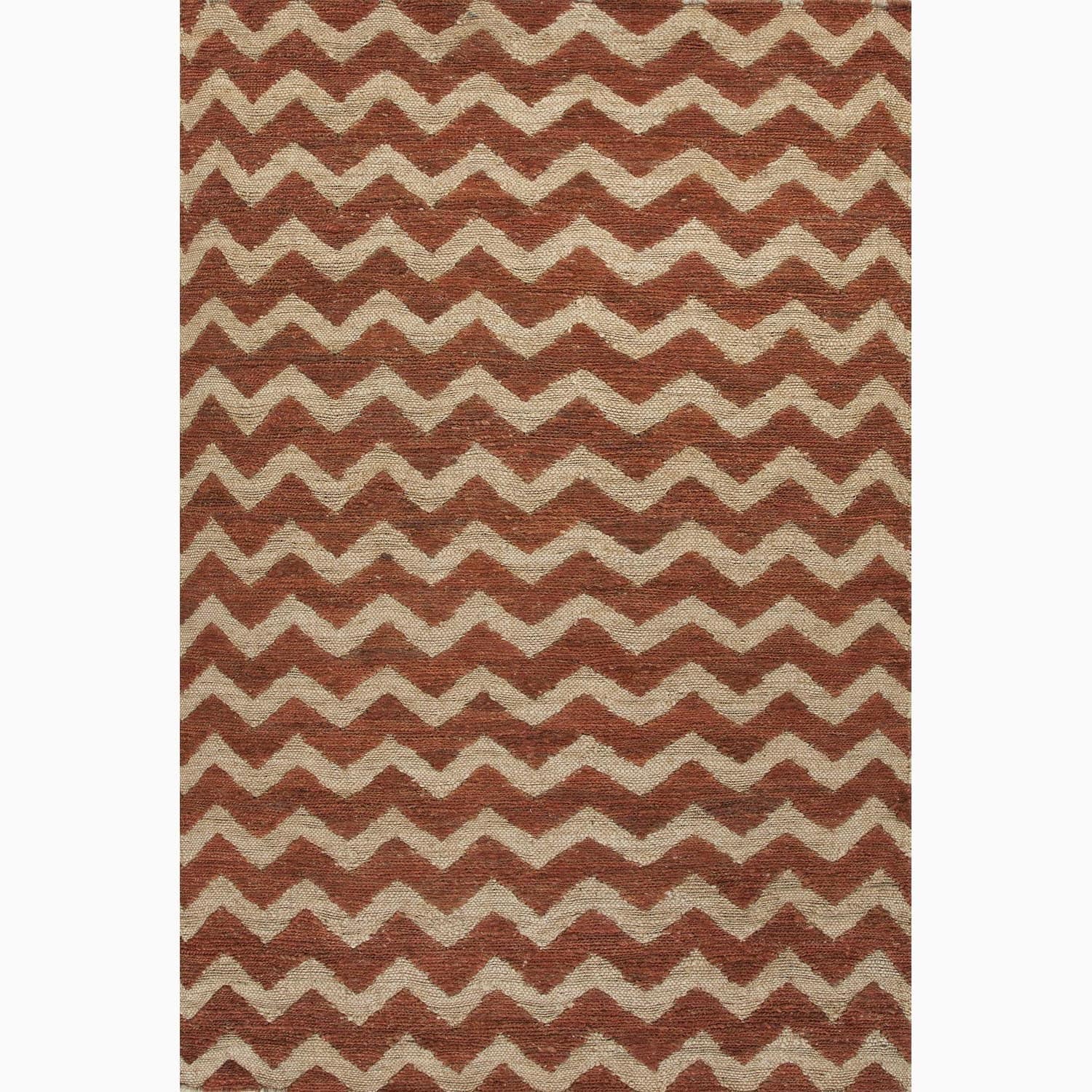 Hand made Ivory/ Red Hemp Eco friendly Rug (2x3)