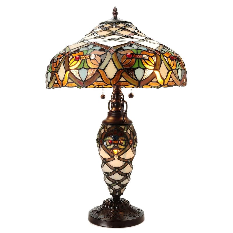 Arielle Double Lite Ivory Table Lamp