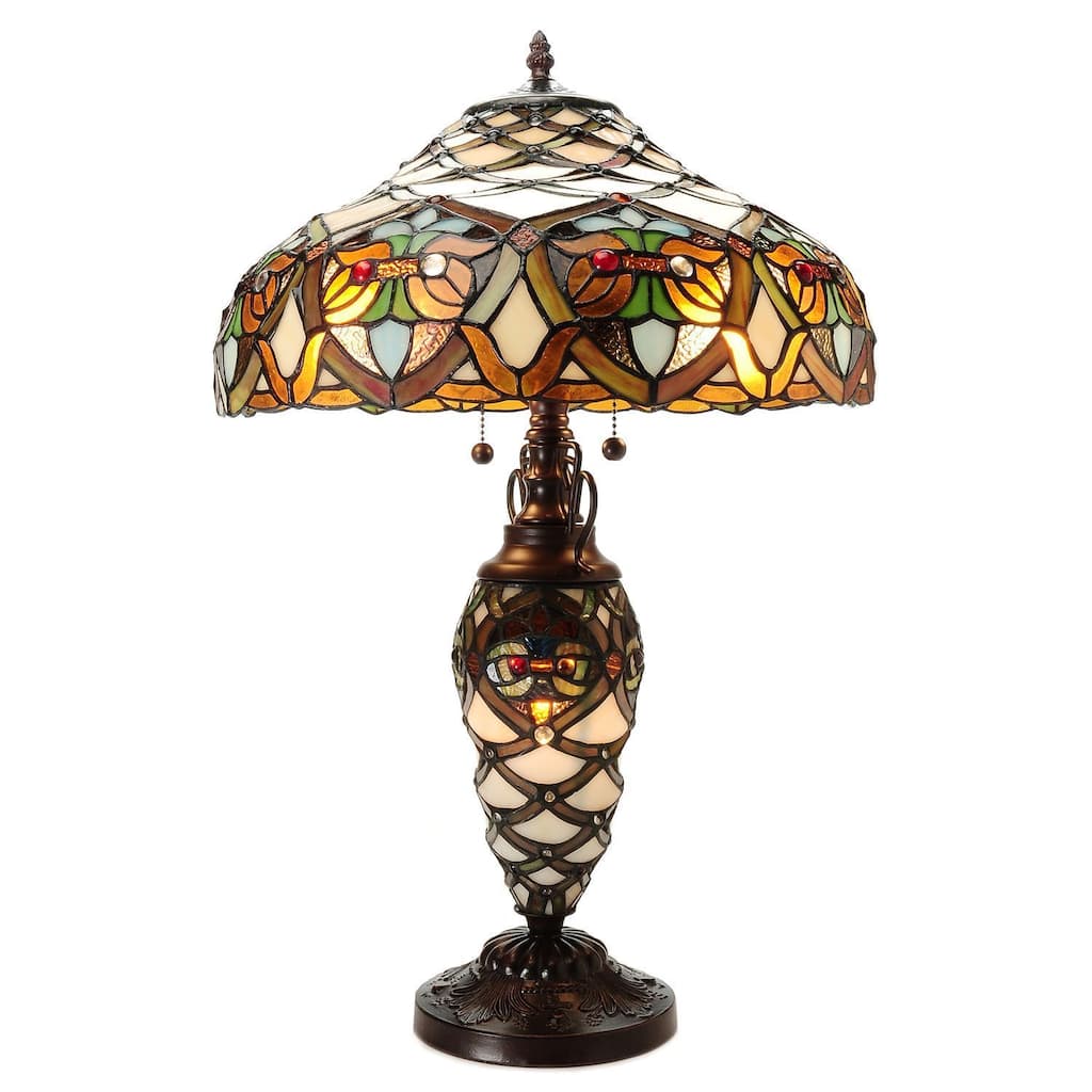 Arielle Double Lite Ivory Table Lamp