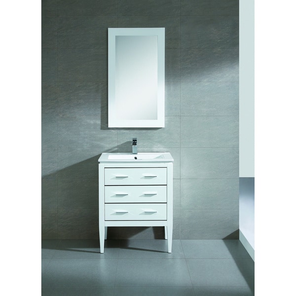Fine Fixtures Exclusive 24-inch White Plywood Vanity Set