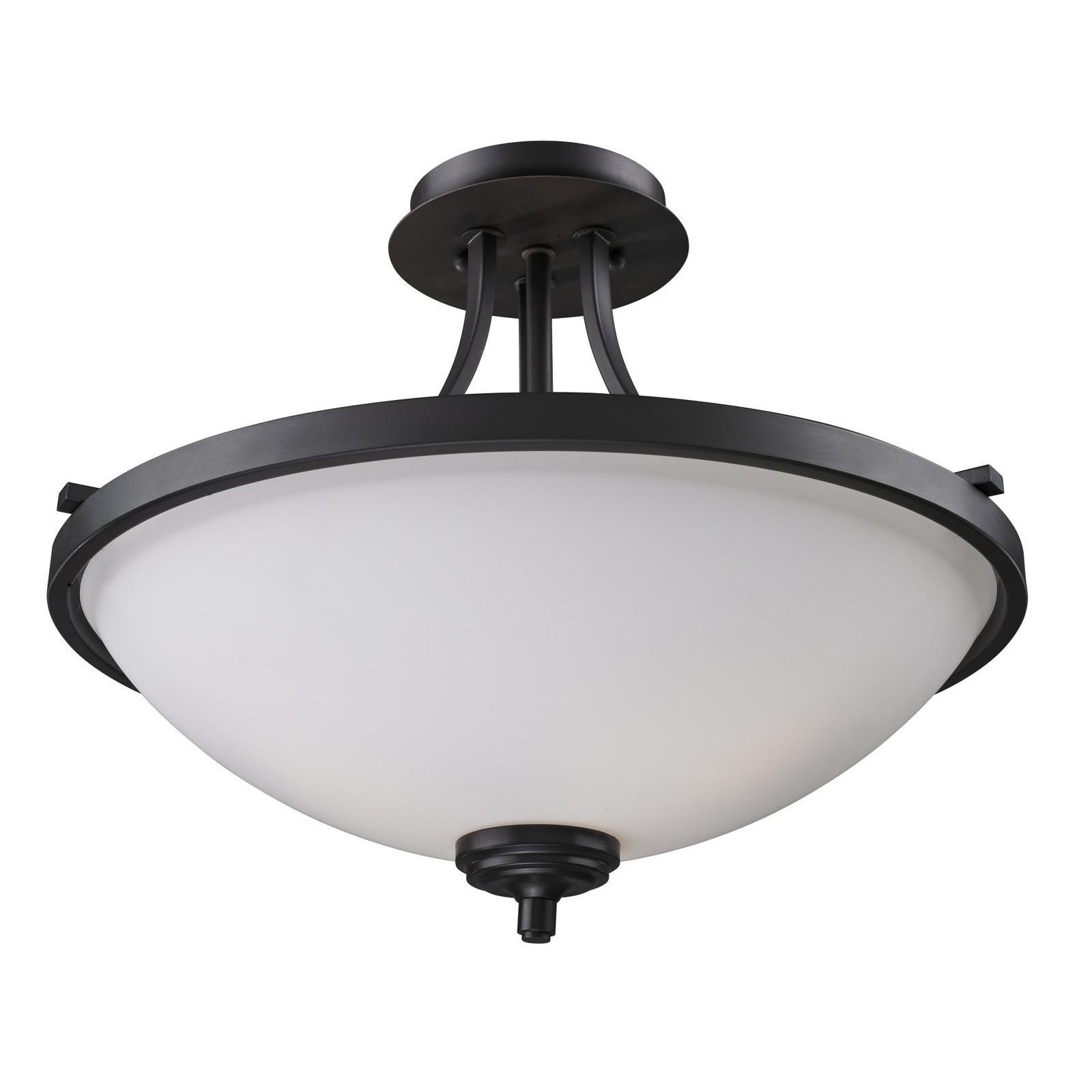 Z lite 3 light Black Semi flush Indoor Mount