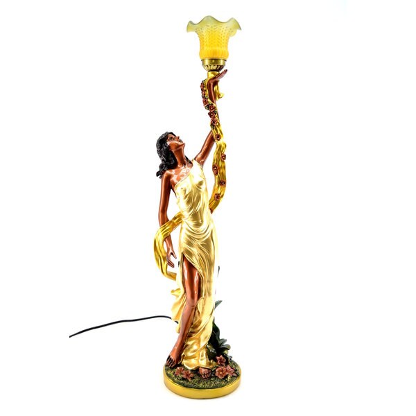 35-inch Polyresin Lady Table Lamp