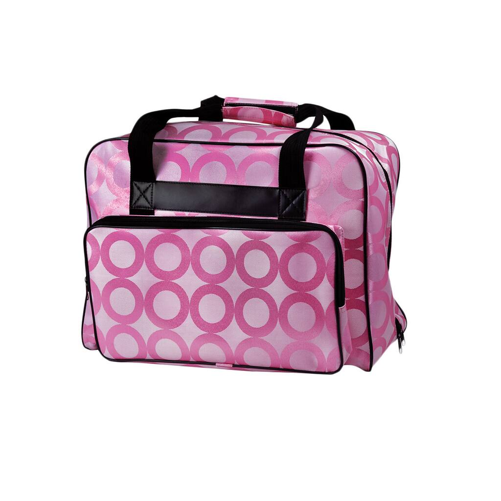 Janome Universal Sewing Machine Durable Canvas Pink Tote Bag - 9'6" x 13'6"