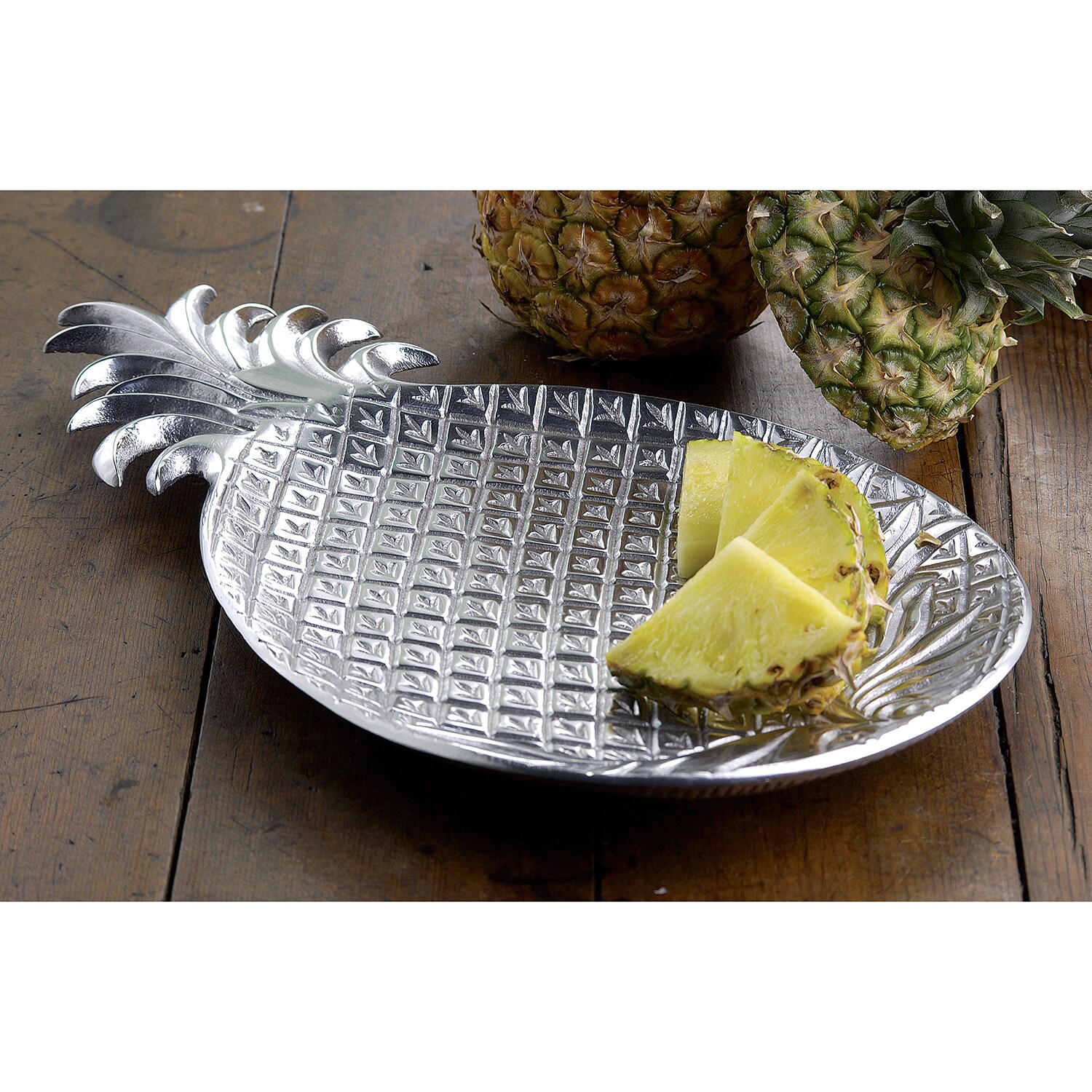 17Inch Aluminum Pineapple Tray Silver eBay