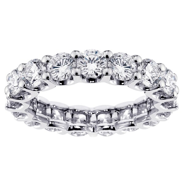 14k White Gold 3 2/5 - 3 4/5ct TDW Diamond Eternity Band