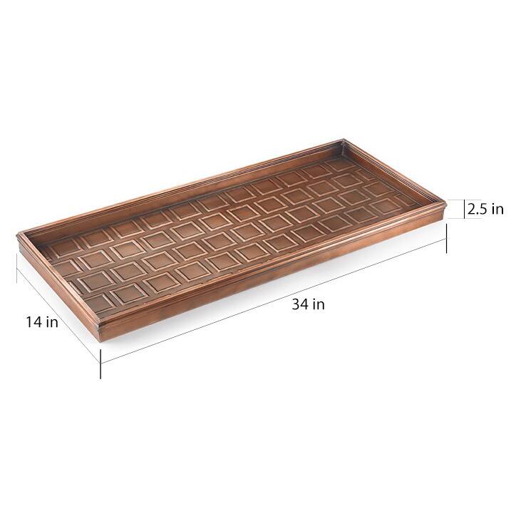 Good Directions Squares Multi-purpose Copper Boot Tray