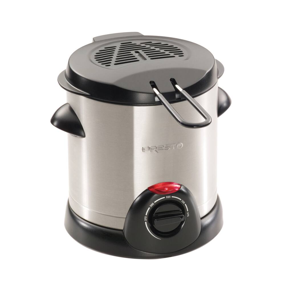 Presto Stainless Steel Electric Deep Fryer with Brushed Exterior