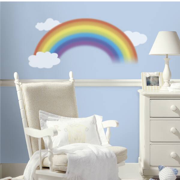 slide 2 of 4, Over the Rainbow Peel and Stick Giant Wall Decal