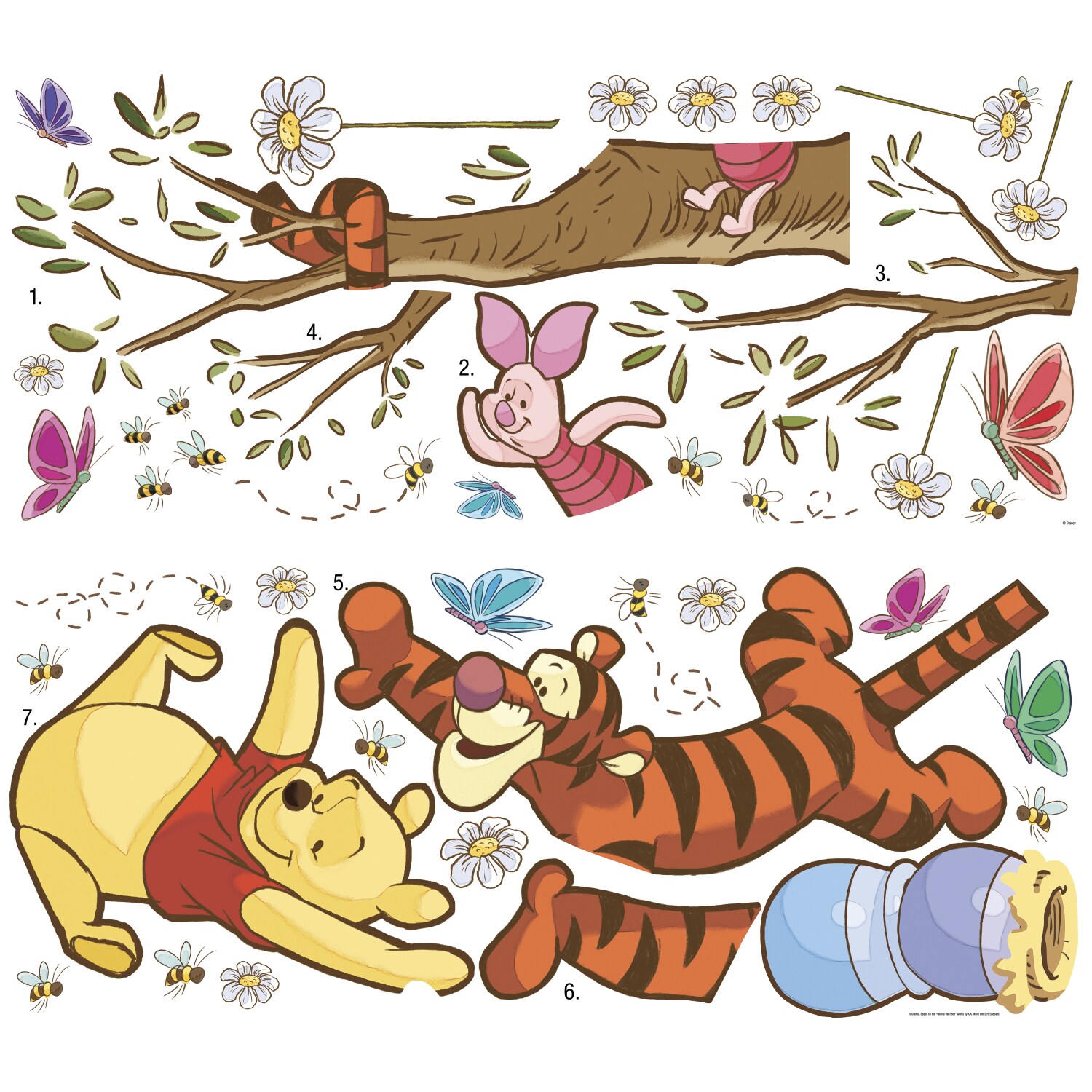 Lambs & Ivy Disney Baby Storytime Pooh Wall Decals / Stickers Winnie the  Pooh/Piglet/Tigger/Eeyore - Bed Bath & Beyond - 32831736