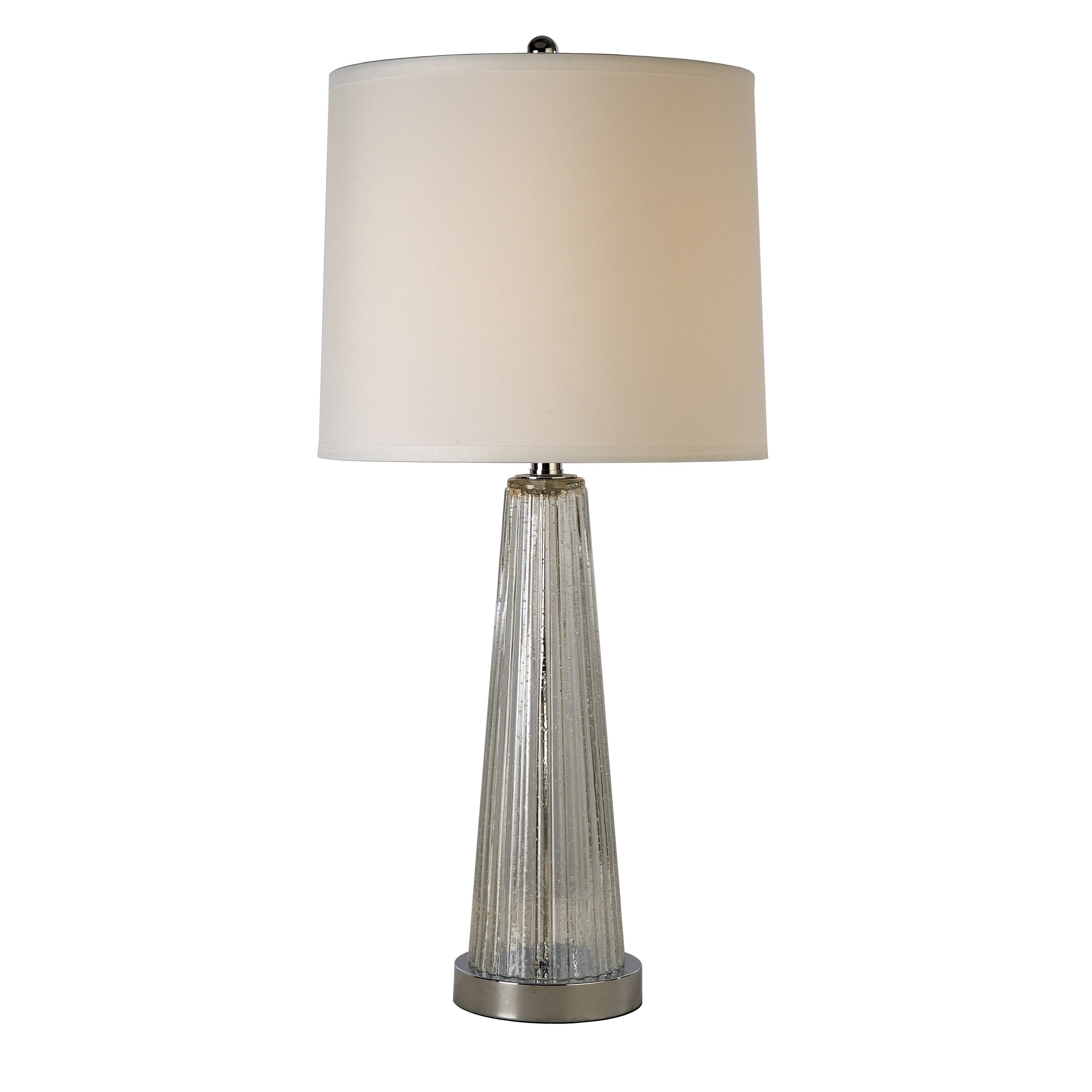 Chiara Chrome Reeded Glass Table Lamp