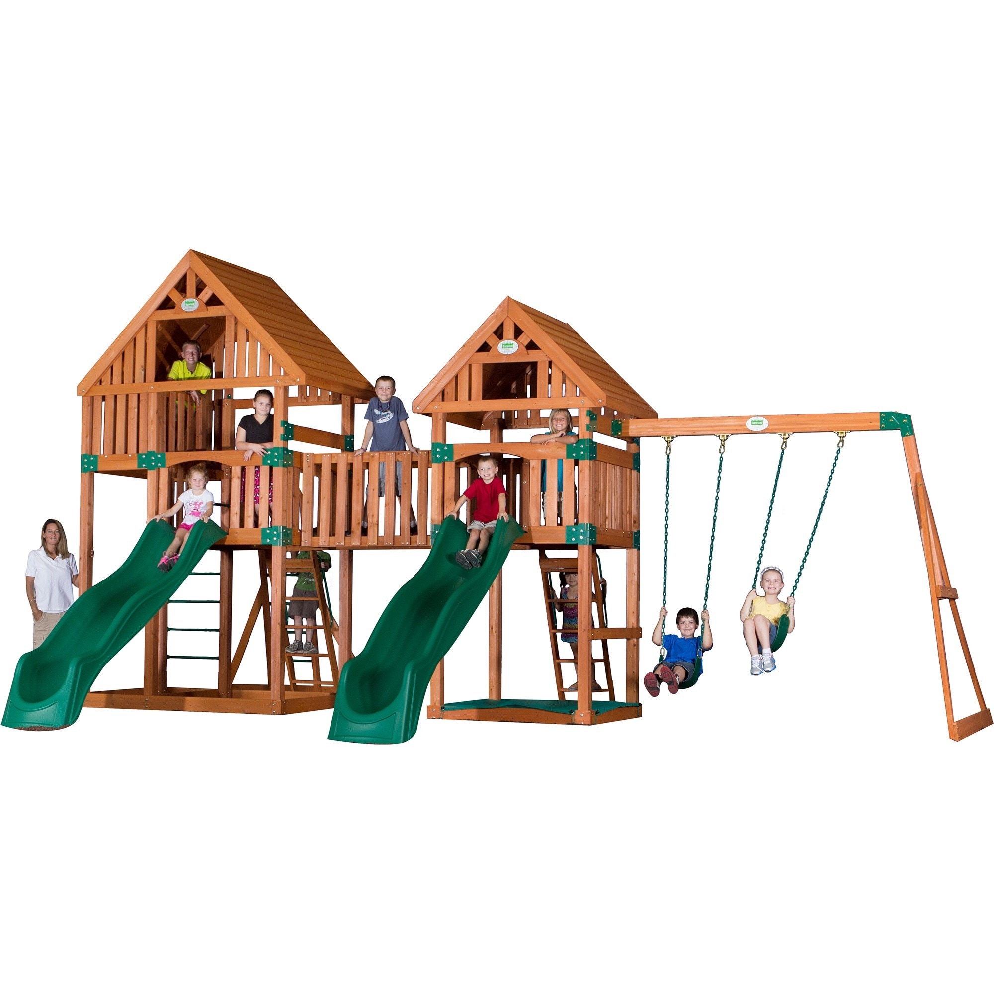 Barkyard Discovery Vista Cedar Swingset