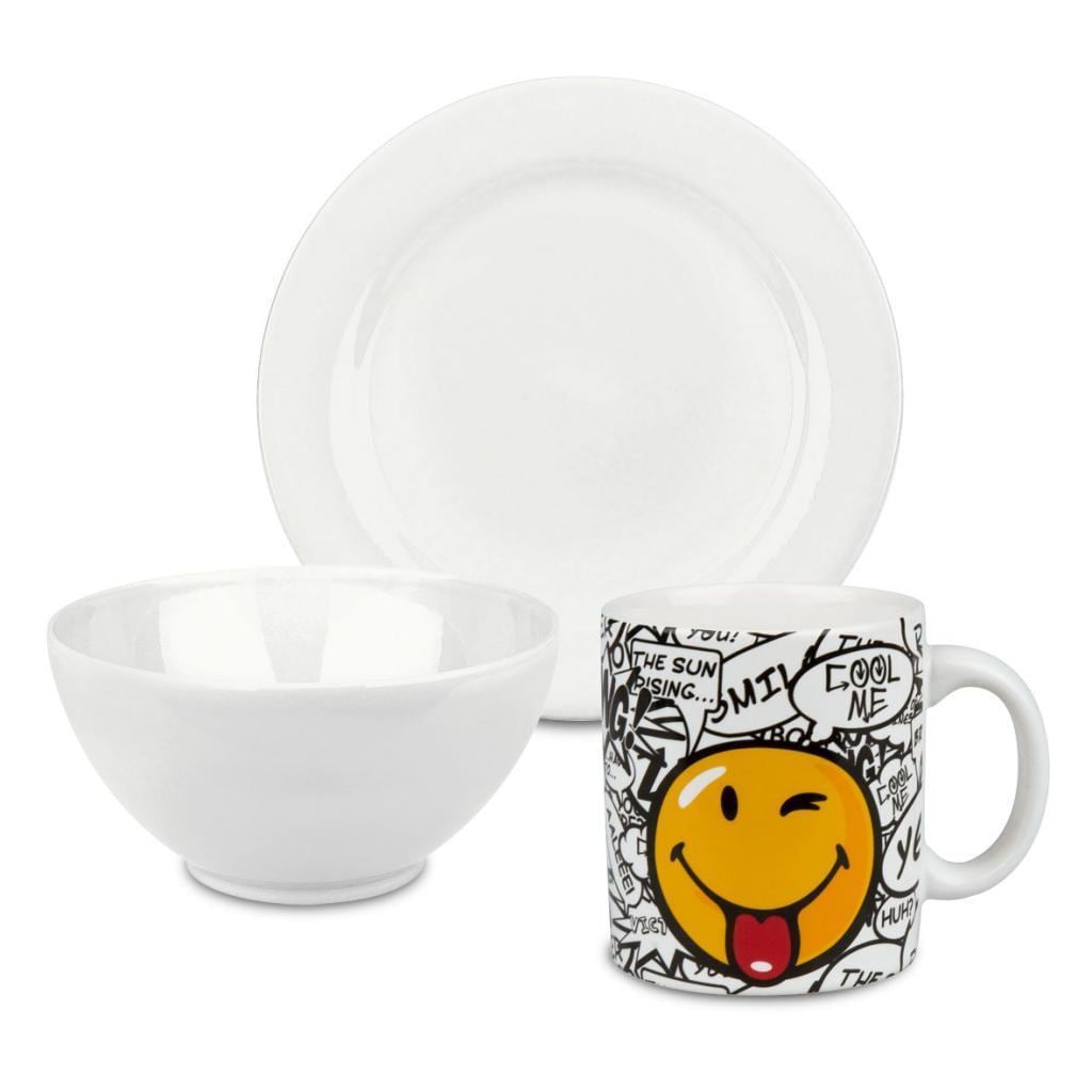 Waechtersbach Smiley White 3 piece Breakfast Set