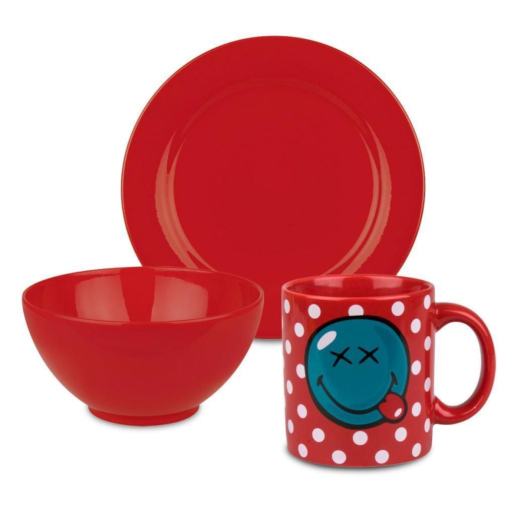 Waechtersbach Smiley Red 3 piece Breakfast Set