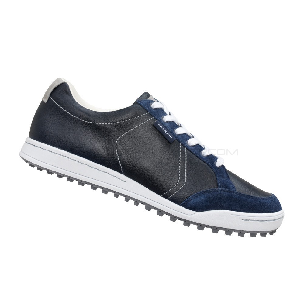 Ashworth Ashworth Mens Cardiff Black/ White/ Navy Golf Shoes Black Size 7.5