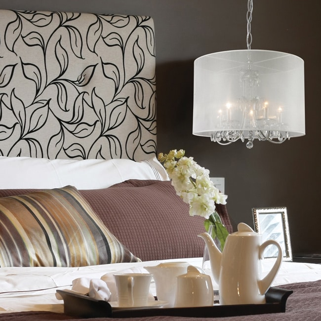 Avery Home Lighting 5-incandescent-light Chandelier (black, black shade) - Chandeliers For Bedrooms by Overstock.com