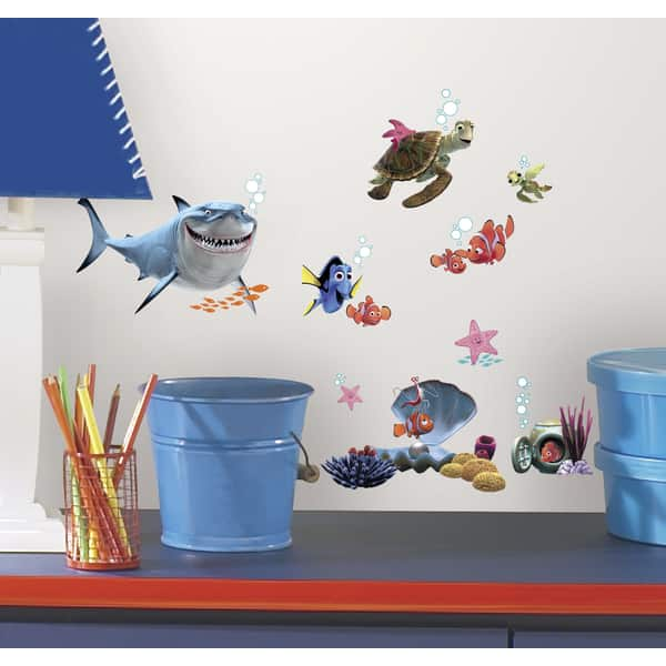 slide 2 of 4, Finding Nemo Peel and Stick Wall Decals