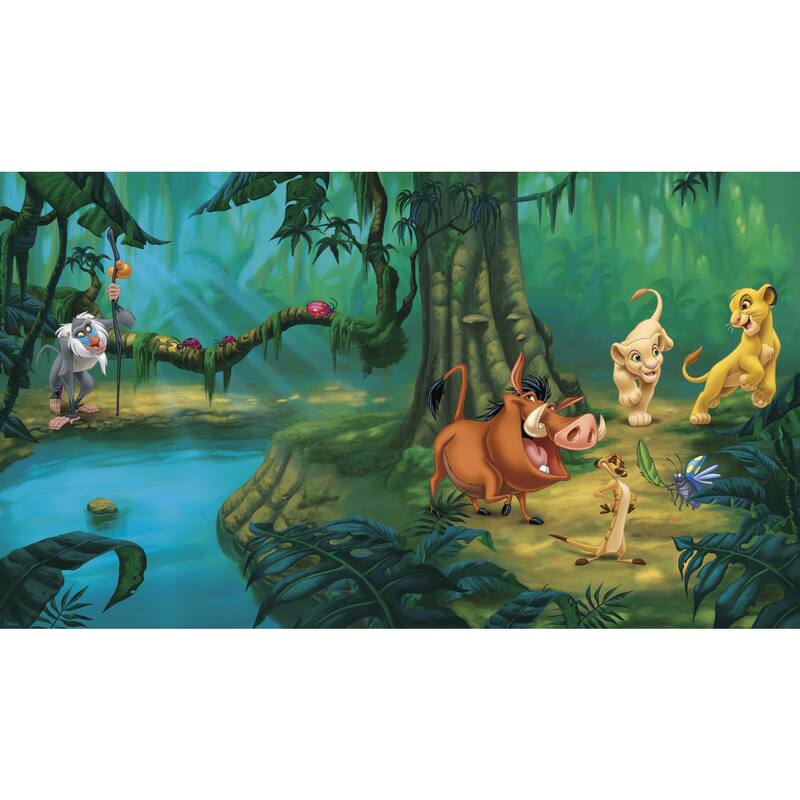 Lion King Chair Rail Pre-pasted Mural (6'x10.5')