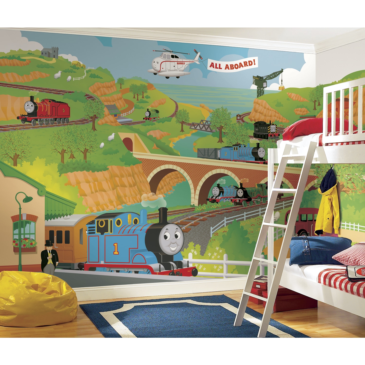 Thomas The Tank Engine Full Size Pre pasted Mural (9x15)