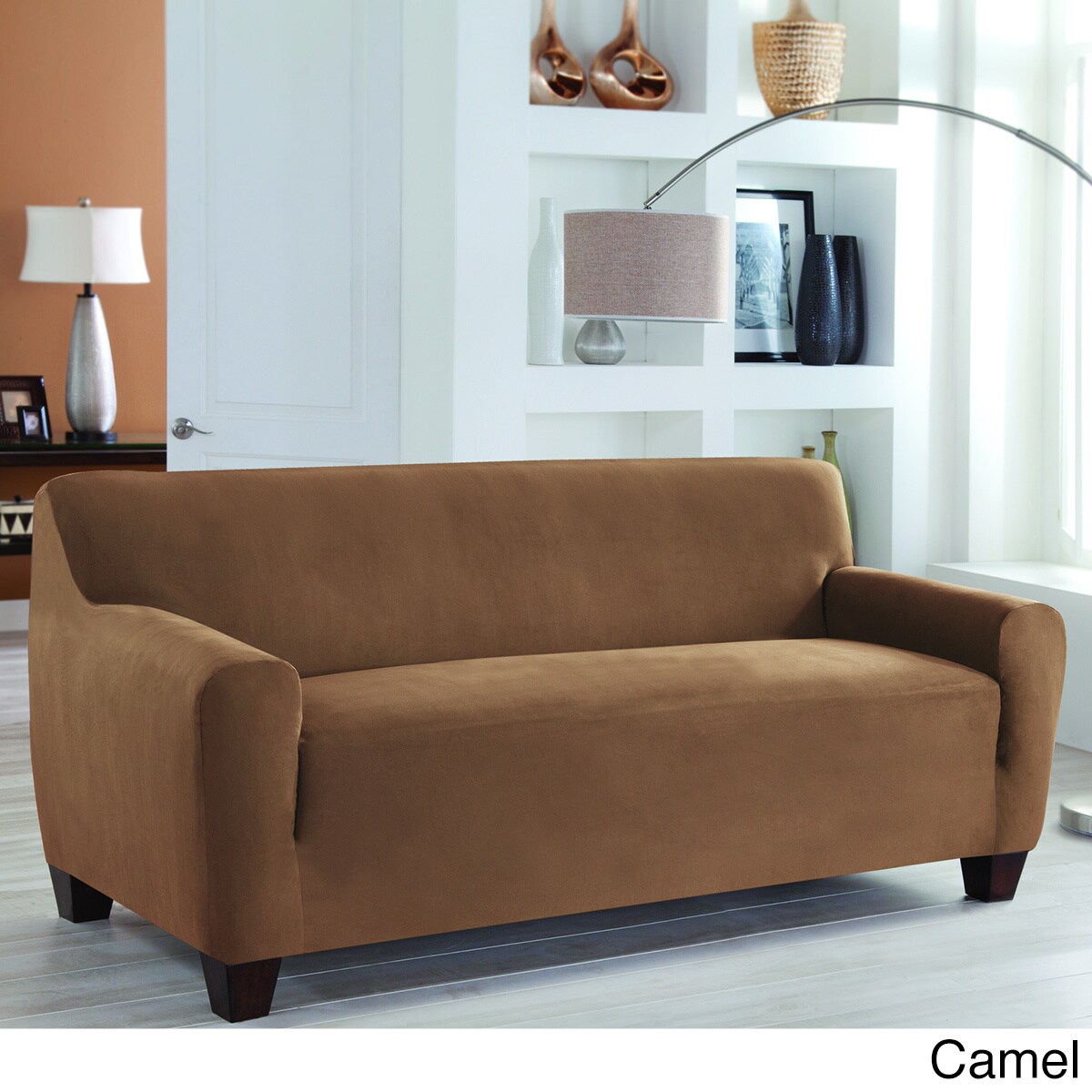 Tailored Solutions Stretch Fit Slipcover One Piece Sofa On Stretch Fit Slipcover One Piece Sofa