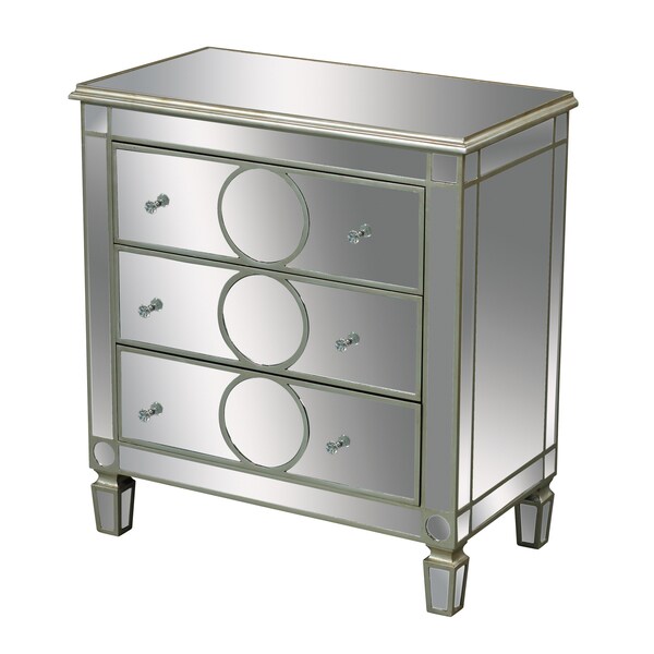 Shop Mirrored and Silver Trim Finish Accent Chest Overstock 8593659
