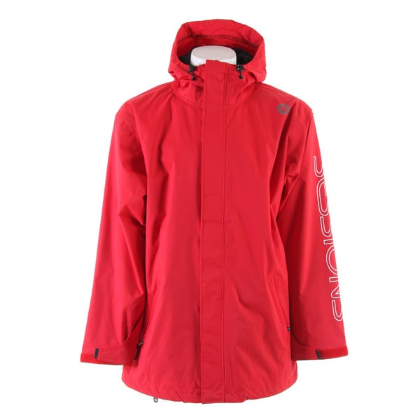 Sessions Logo Ski Snowboard Jacket Red Sz L Sessions Ski Jackets