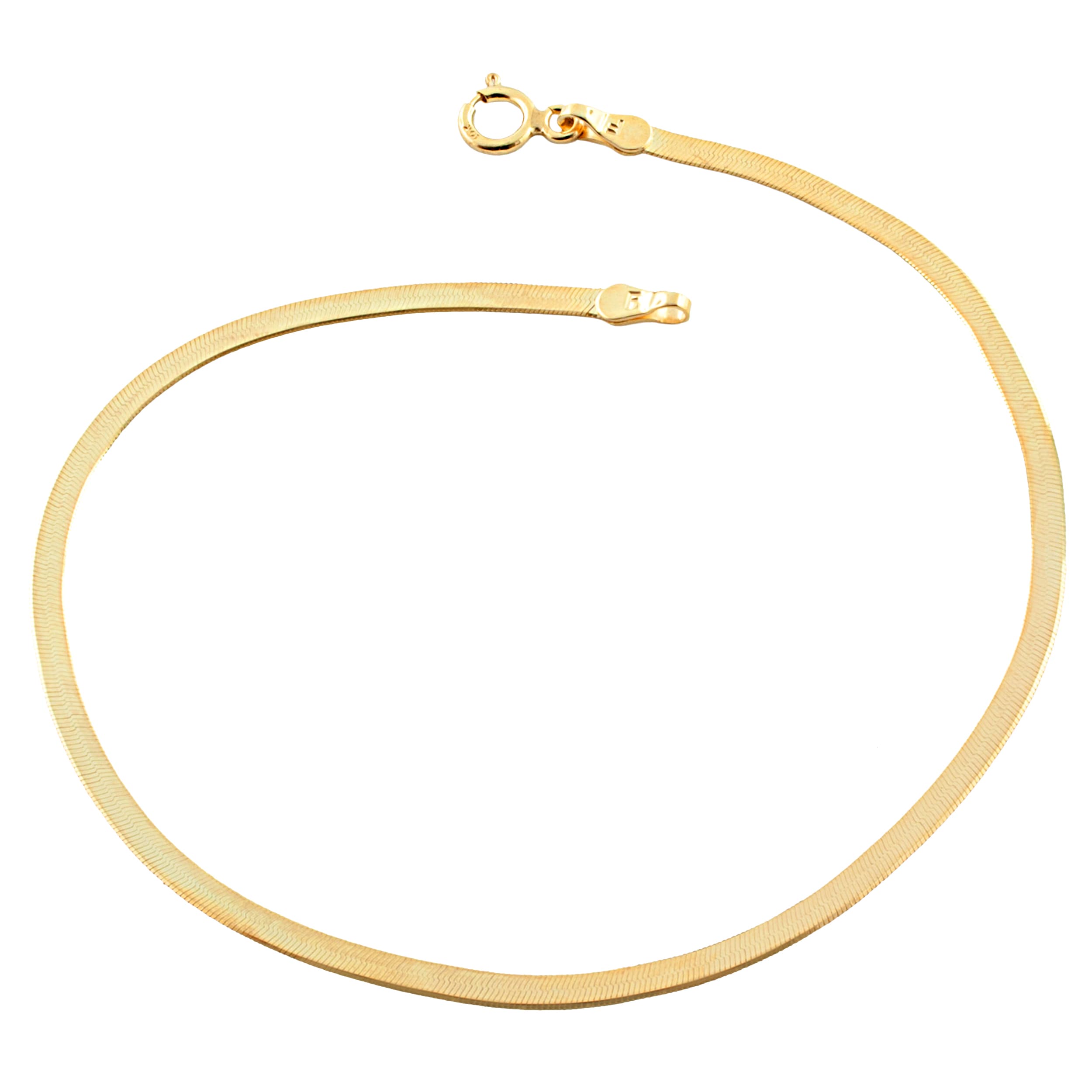 Au Naturale 10k Yellow Gold 2.15-mm Herringbone Bracelet (7.5 inch)