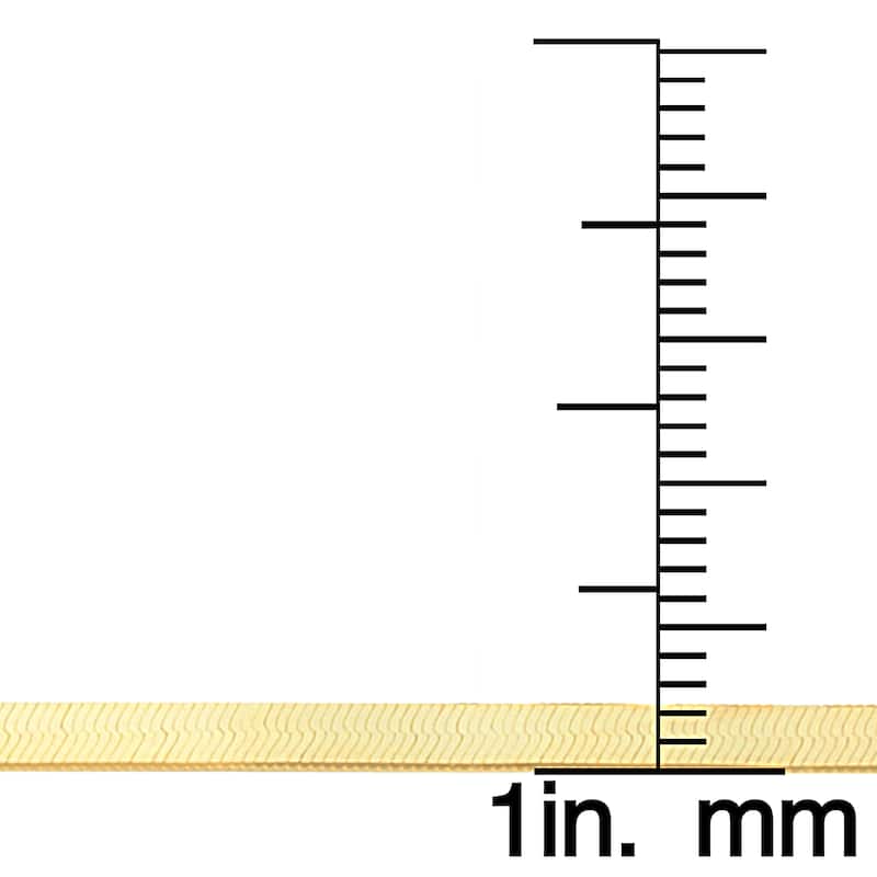 Fremada 10k Yellow Gold 2.15-mm Herringbone Bracelet (7.5 inch)