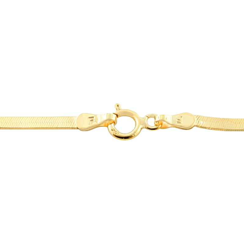 Fremada 10k Yellow Gold 2.15-mm Herringbone Bracelet (7.5 inch)