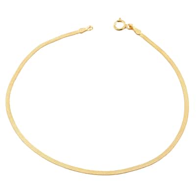 Fremada 10 Karat Yellow Gold 1.9-mm Herringbone Bracelet (7.5 inch)