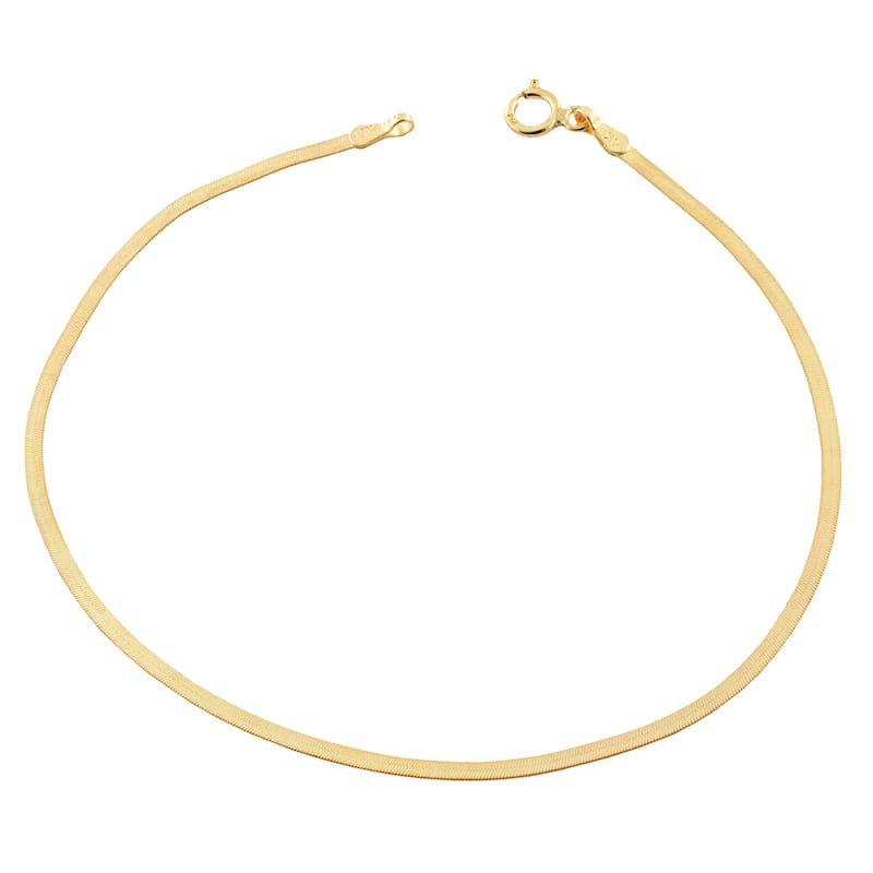 Fremada 10 Karat Yellow Gold 1.9-mm Herringbone Bracelet (7.5 inch)